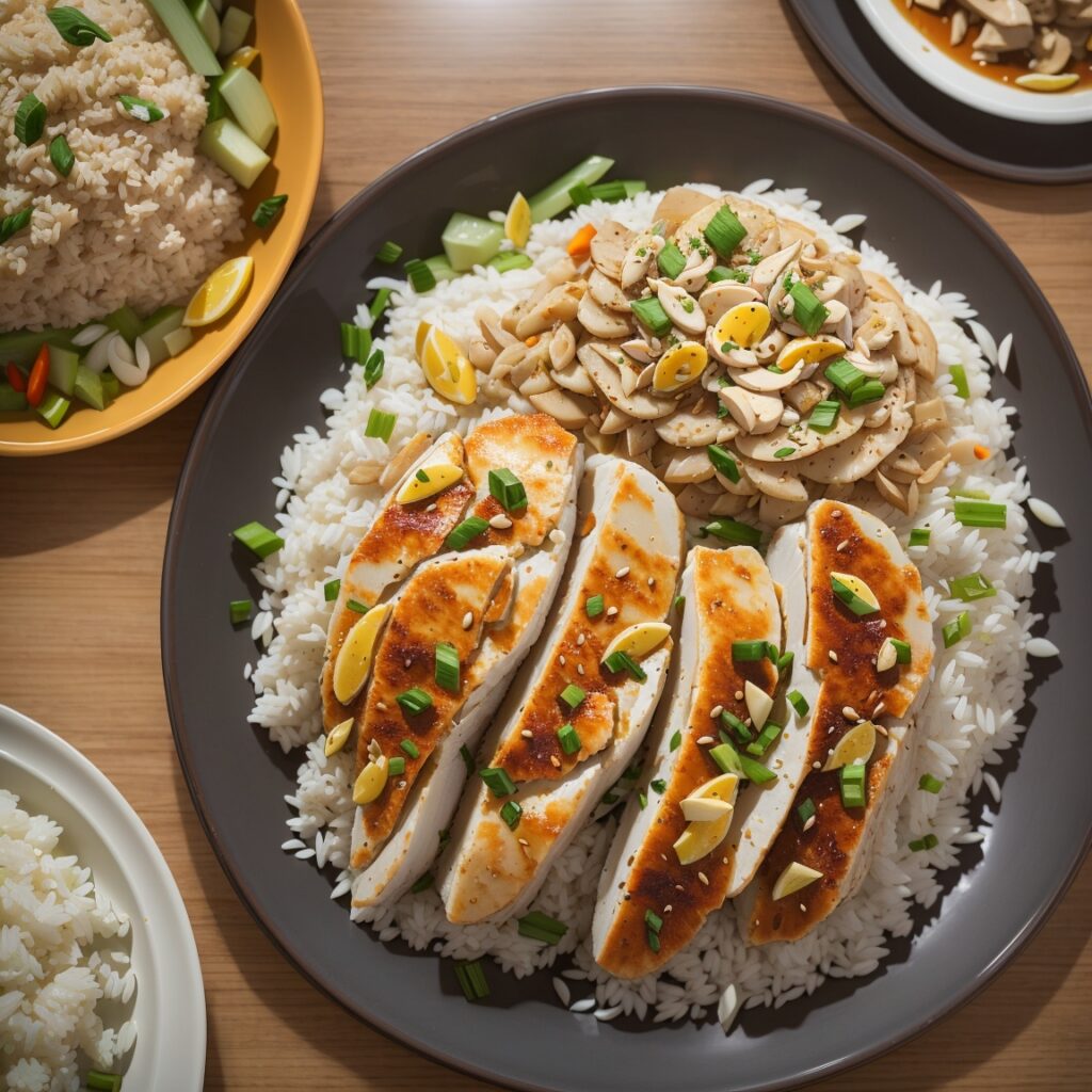 DreamShaper_v5_Hainanese_Chicken_Rice_closeup_Cinematic_shot