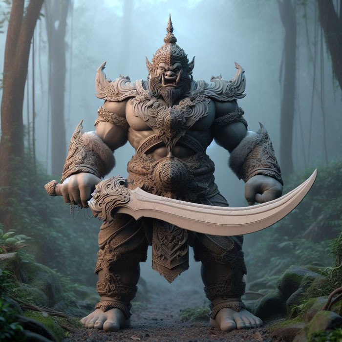 FREE PROMPT:>

Thai giant on an adventure, traversing a desert landscape, with intricate details on the giant's clothing, accessories and weapons, realistic environment, shot with a Red Dragon camera, 4k resolution