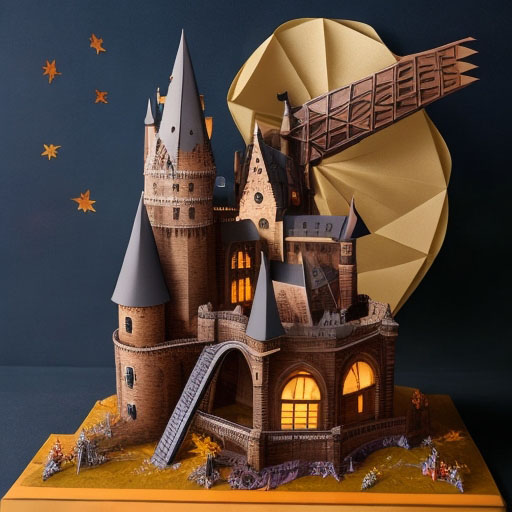 DreamShaper_v5_Harry_potter_on_broomstick_insky_layered_paper_0