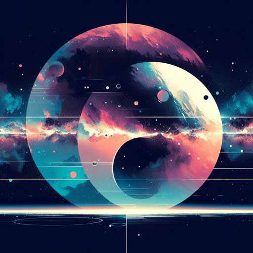 Galaxy, space, Modern horizontal design