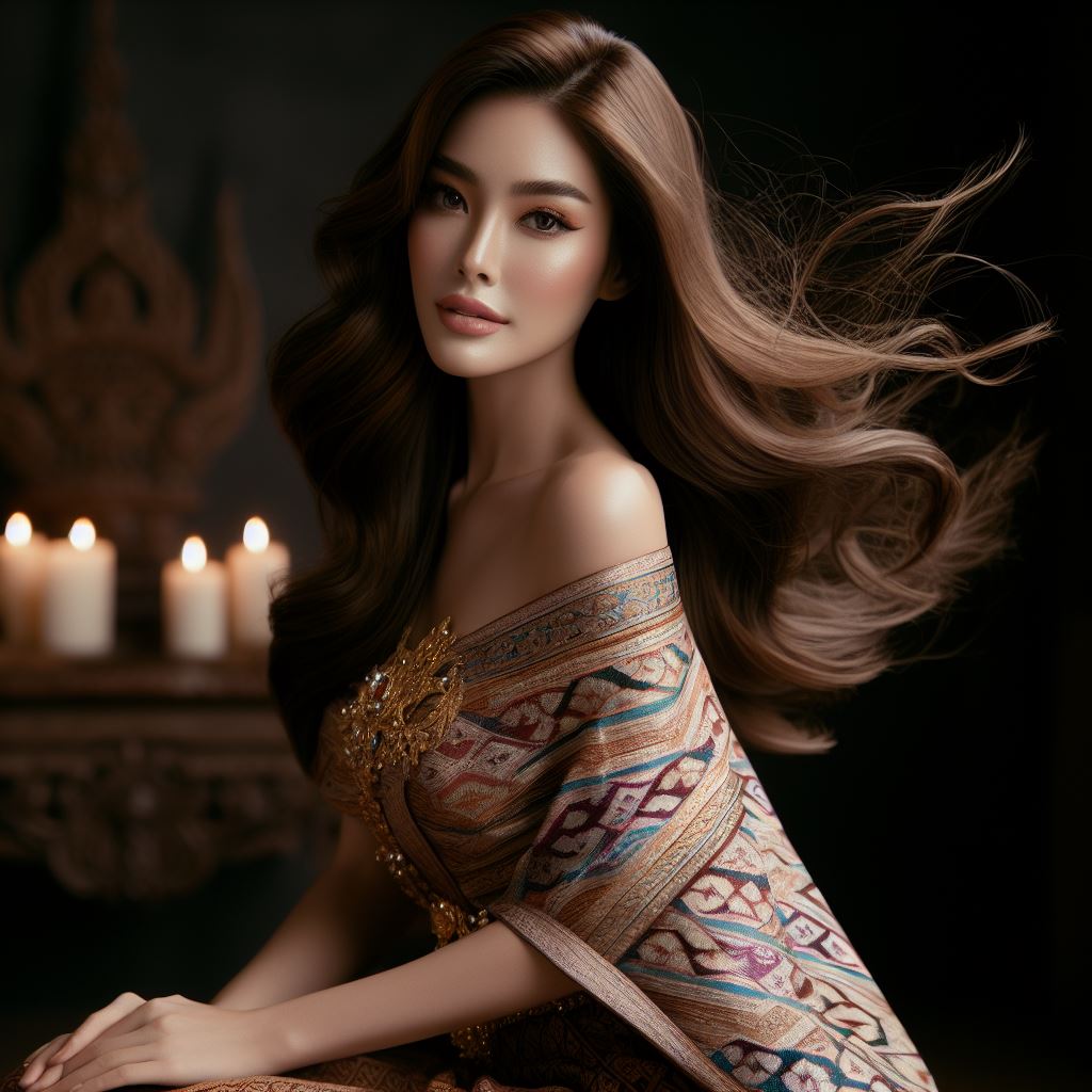 Photo of a Thai woman in Thai dress