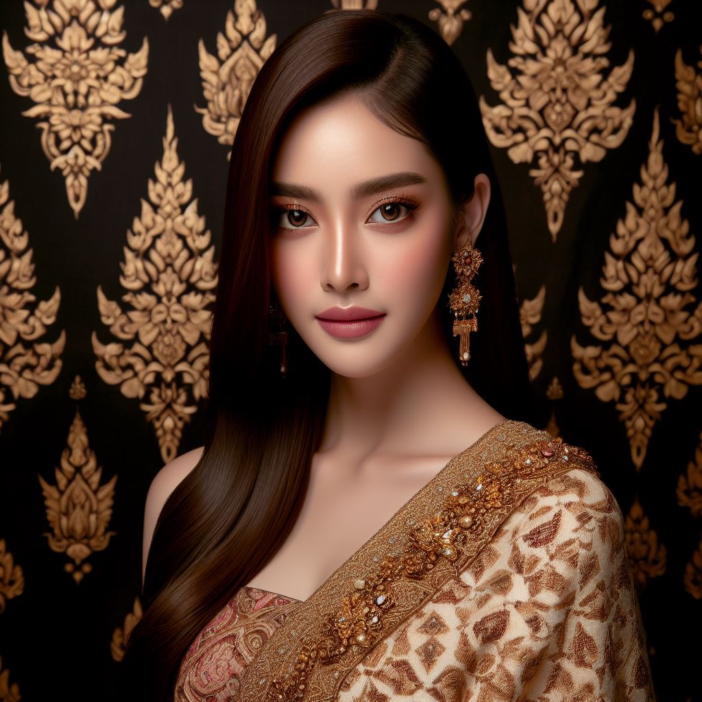 Photo of a Thai woman in Thai dress