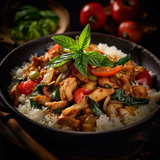 Chicken and Holy Basil Stir Fry