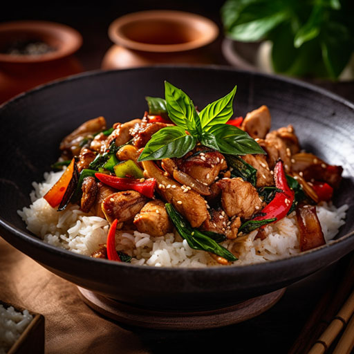 Chicken and Holy Basil Stir Fry