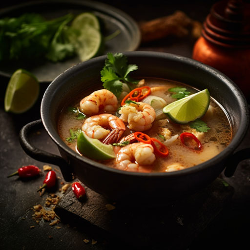 Spicy Shrimp soup with outnoodles