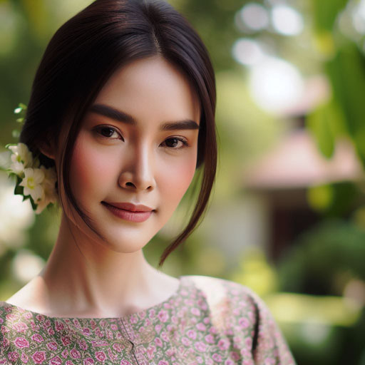 portrait of a mature Thai woman