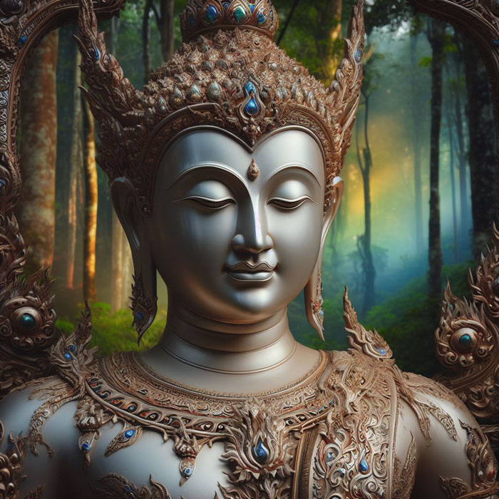 the serenity and artistry of Thai Buddhist