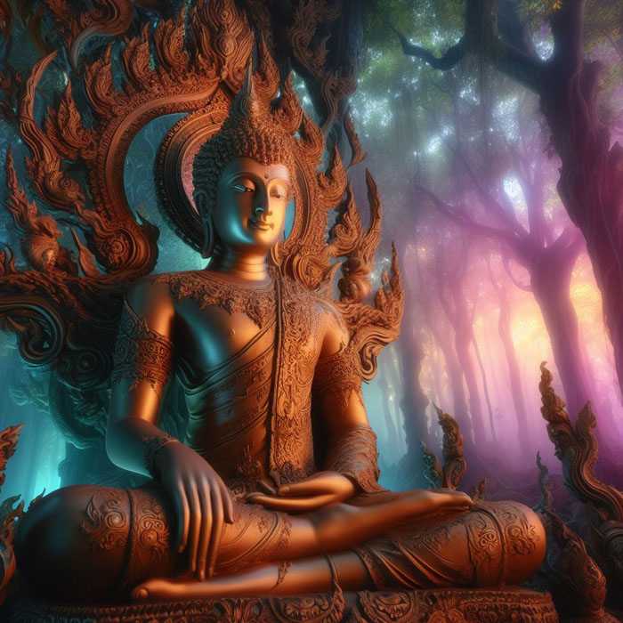 the serenity and artistry of Thai Buddhist