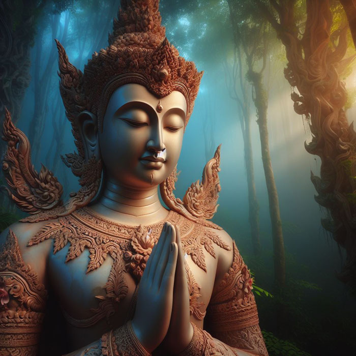 the serenity and artistry of Thai Buddhist