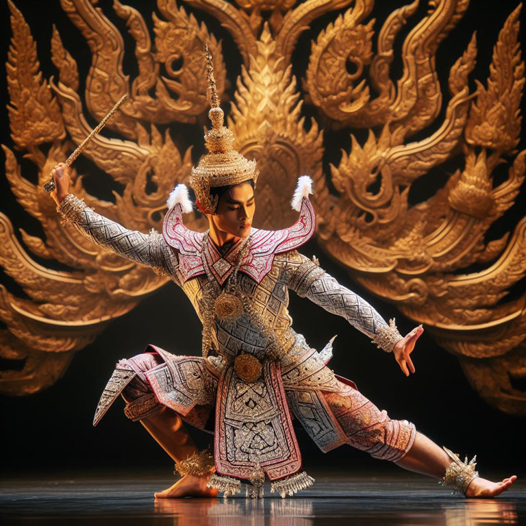 traditional Thai dancer in full costume