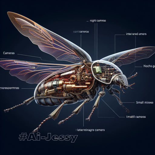 Create a realistic image, a beetle, spread wings, transparent body, visible. There are mechanisms, mechanisms,