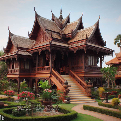 Central Thai style house, Ayutthaya of Thailand