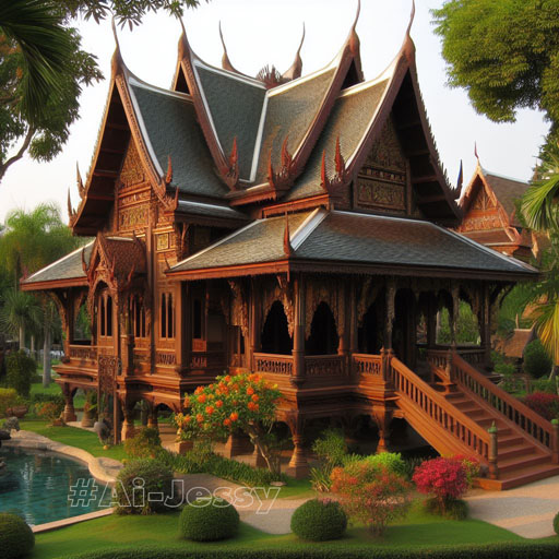 Central Thai style house, Ayutthaya of Thailand