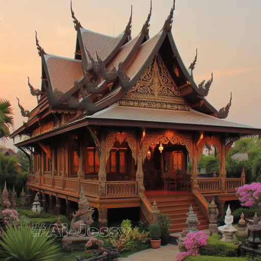 Central Thai style house, Ayutthaya of Thailand