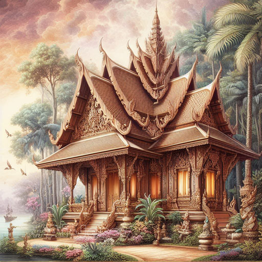 Thai style house Thai art1