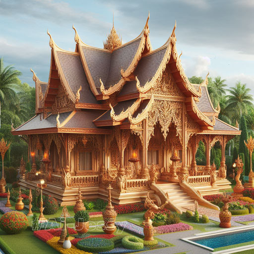 Thai style house Thai art1