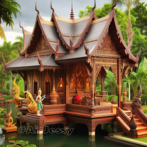 Thai style house Thai art1